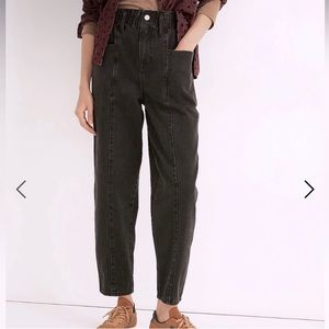 Madewell Pull-On Balloon Jeans in Hobson Wash: Paperbag Edition